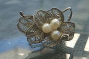 Beautiful old Silver Broach with Pearls