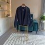 Mens navy smart-casual bomber jacket by Springfield Image 4