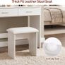 LED Dressing Table Set Vanity Makeup Table 2 Large Drawers (Black White) Image 7