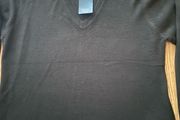 Brand New M&amp;S Black Staysoft V neck Jumper Size 12