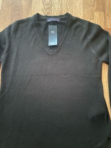 Brand New M&S Black Staysoft V neck Jumper Size 12