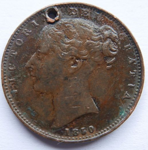 1850 Great Britain United Kingdom QUEEN VICTORIA Farthing
