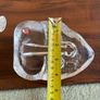 Vintage Orrefors Sweden Cross sculpture in crystal glass. Original sticker Image 5