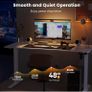 140 x 60 cm Standing Desk, Electric Height Adjustable Desk with 2 Hooks Image 7
