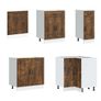 11 Piece Kitchen Cabinet Set Smoked Oak Image 4
