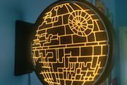 Star Wars Death Star LED Wall Light Box Gaming Room Sci Fi Decor Lamp Gift