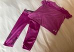 Girls Under Armour base layer set top leggings Size age S 8 - 10