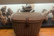 Vintage Fishing Wicker Trout Creel