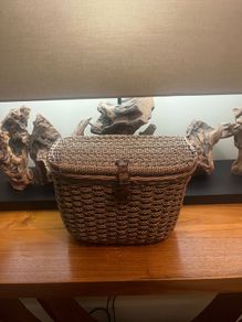 Vintage Fishing Wicker Trout Creel