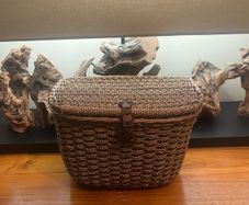 Vintage Fishing Wicker Trout Creel