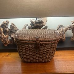 Vintage Fishing Wicker Trout Creel