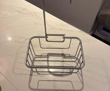 Steel shower caddy
