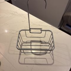 Steel shower caddy
