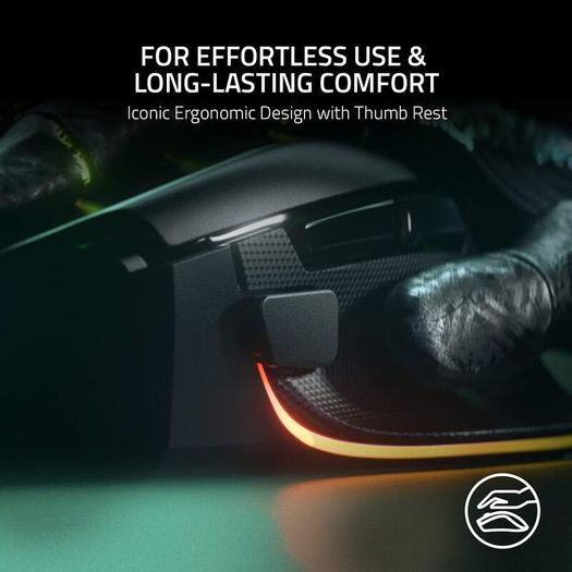 Razer Basilisk V3 - Wired Customisable Gaming Mouse (10+1 Programmable Buttons, HyperScroll Tilt Wheel, 11 Chroma RGB Lighting Zones, Optical Mouse Switches, Focus+ 26K DPI Optical Sensor) Black