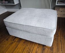 Fantasia grey silver footstool