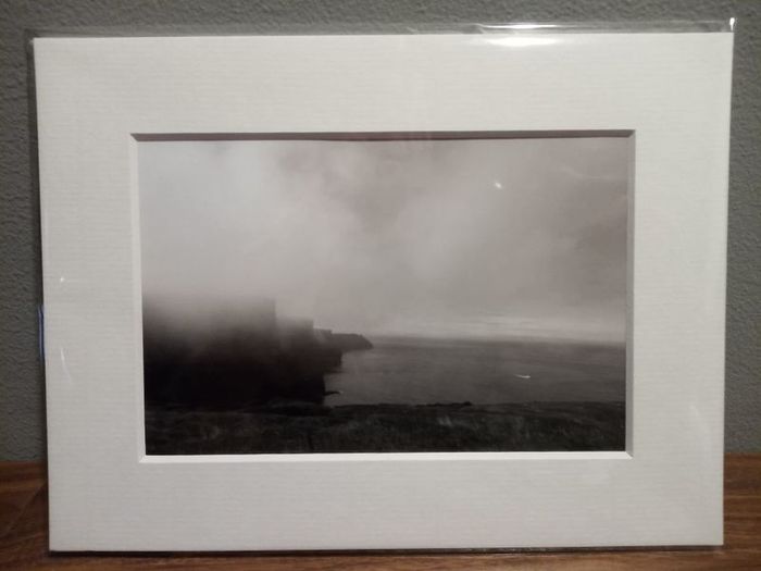 Mounted Original Photography - Cliffs of Mother black and white