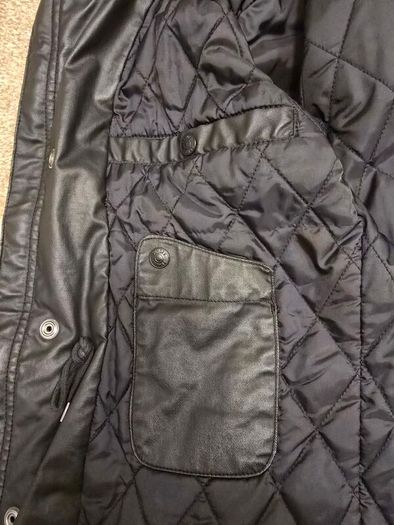 Schott NYC Grant M85-237-04 Black Waxed Parka / Field Jacket Mens