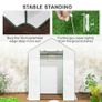 143 x 74cm Walk-In Greenhouse, with Shelves White Image 5