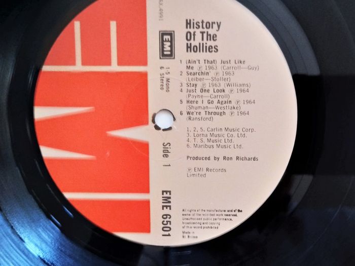 2Lp's.Hollies''The History of The Hollies'' Original Tracks.EMI.First Press.Exc.Cond.