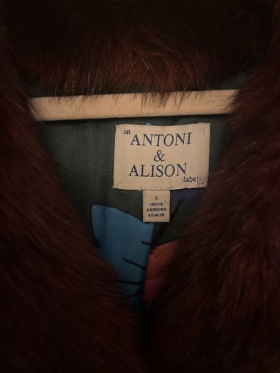 Wine Faux fur Antoni & Alison size 14