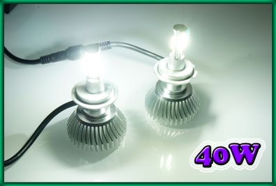 Led Headlight, Foglight Bulbs 40w 6000k Very Bright - H1, H4, H7, H8, H11, 9005, 9006
