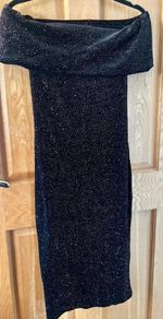 Elegant black glitter dress