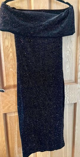 Elegant black glitter dress