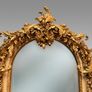 Tall & Narrow French Style Gilt Wood & Painted Freestanding Mirror Image 2