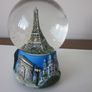 Vintage Musicial Snow Globe Eiffel Tower with Music  Love Story Image 5