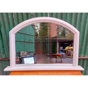 White Marble Overmantel Mirror  KAS374