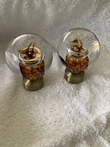 New Pair of Hand Crafted Glass Curtain Finials
