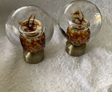 New Pair of Hand Crafted Glass Curtain Finials