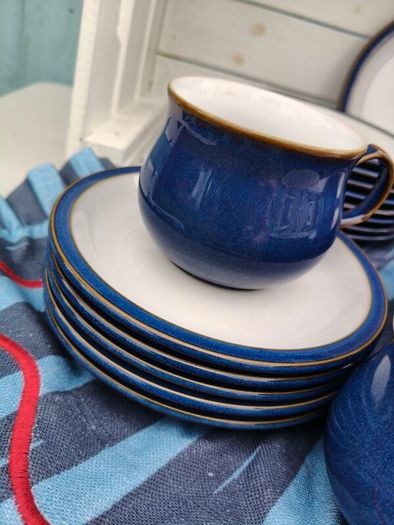 28 piece Denby Imperial Blue Dinnerware