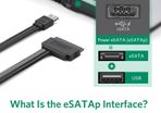 Ugreen Power ESATA (eSATAp) to SATA Cable Dual Power USB 12V 5V Combo to 22 Pin (7Pin + 15Pin) For 2.5