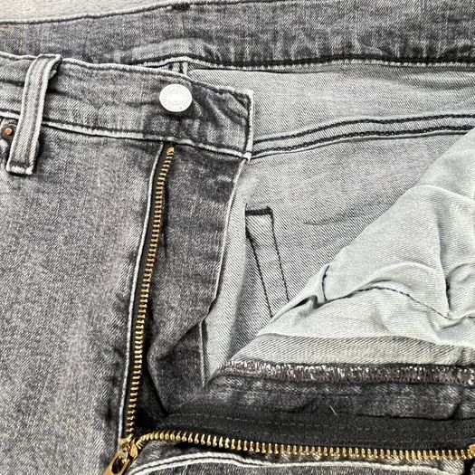 Levi's 512 Tapered Jeans Slim Fit - Premium Big E W34 L24 Washed Black/Grey