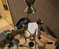 2 Sets of Brass Effect Ceiling Lights New