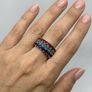 Silver Harry Ivens Multi Gemstone Band  A Masterpiece of Color Image 3