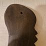 African carved black wood profile silhouette wall hanging Image 6