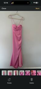 Pink Corset Gown Cally High Slit