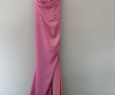 Pink Corset Gown Cally High Slit
