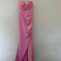 Pink Corset Gown Cally High Slit