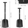 82cm Telescopic Full Size Snow Shovel with Ice Scraper Aluminum Lightweight Utility Portable Shovel Mud for Car, Camping, and Garden Black Image 2