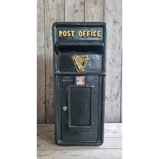 Cast Iron Post Box Large Big Harp Dark Green CH R MB04 DG