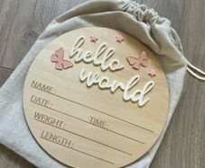 New baby announcement sign