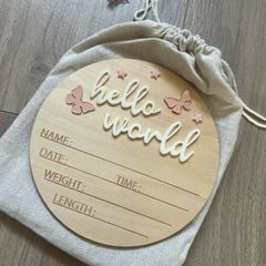 New baby announcement sign