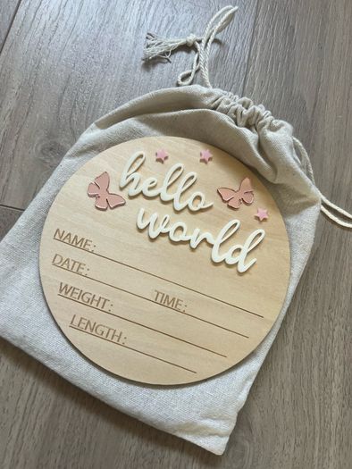 New baby announcement sign
