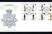 1974 Guernsey Militia Uniforms Definitive Stamp Low Value First Day Cover (FDC).