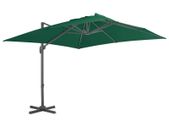 Cantilever Umbrella with Aluminium Pole Green 300x300 cm