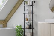 NEW SALE | Bookshelf Wall Mounted, Ladder Shelf, 5-Tier Bookcase Rack, Storage Unit with Metal Frame