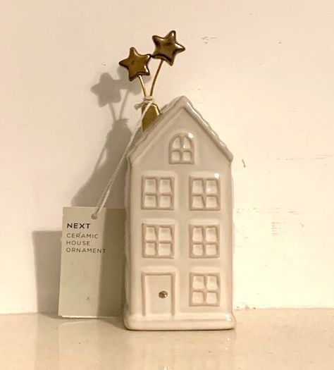 Cream & Gold House Ornament